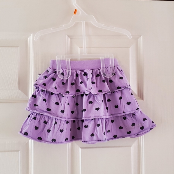 Purple with Black Hearts Hello Kitty Girls Skirt size 4T - Picture 1 of 4